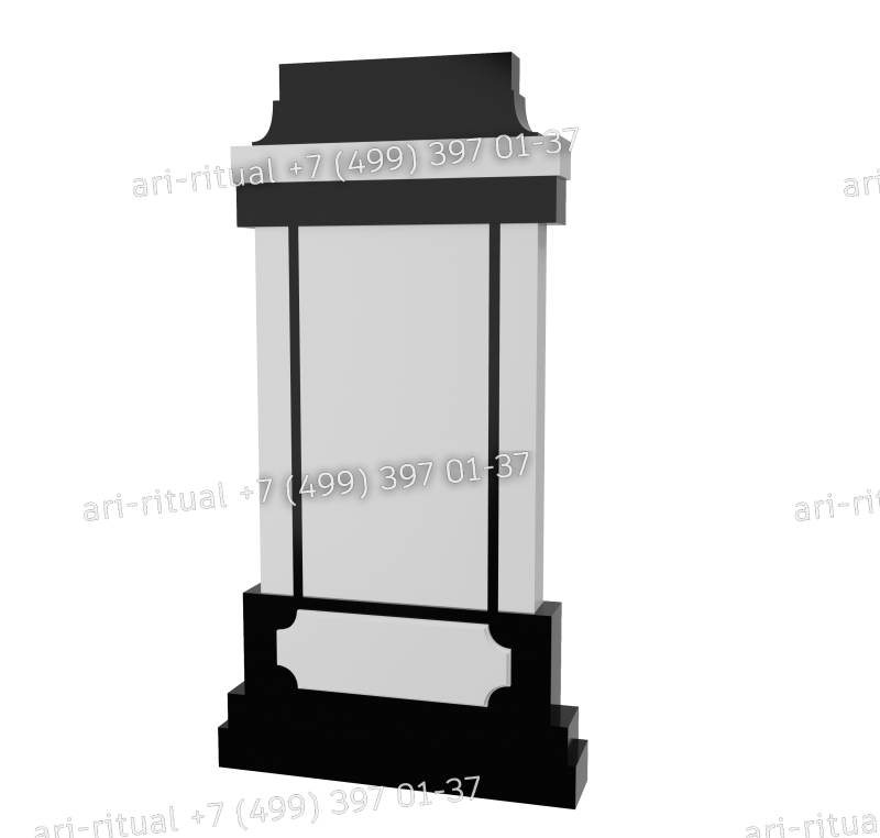 Комбинированный вертикальный памятник