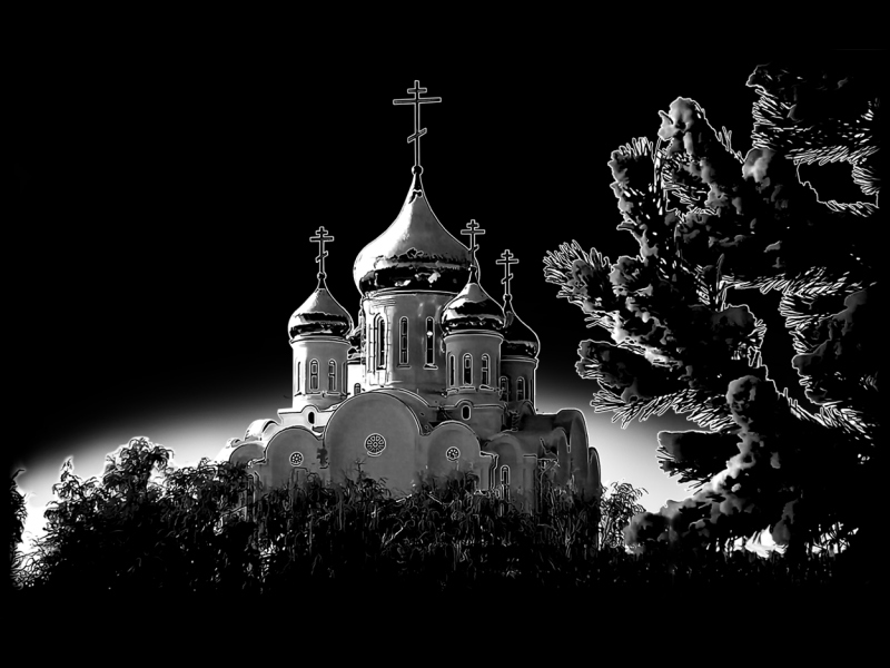 Храм зимой